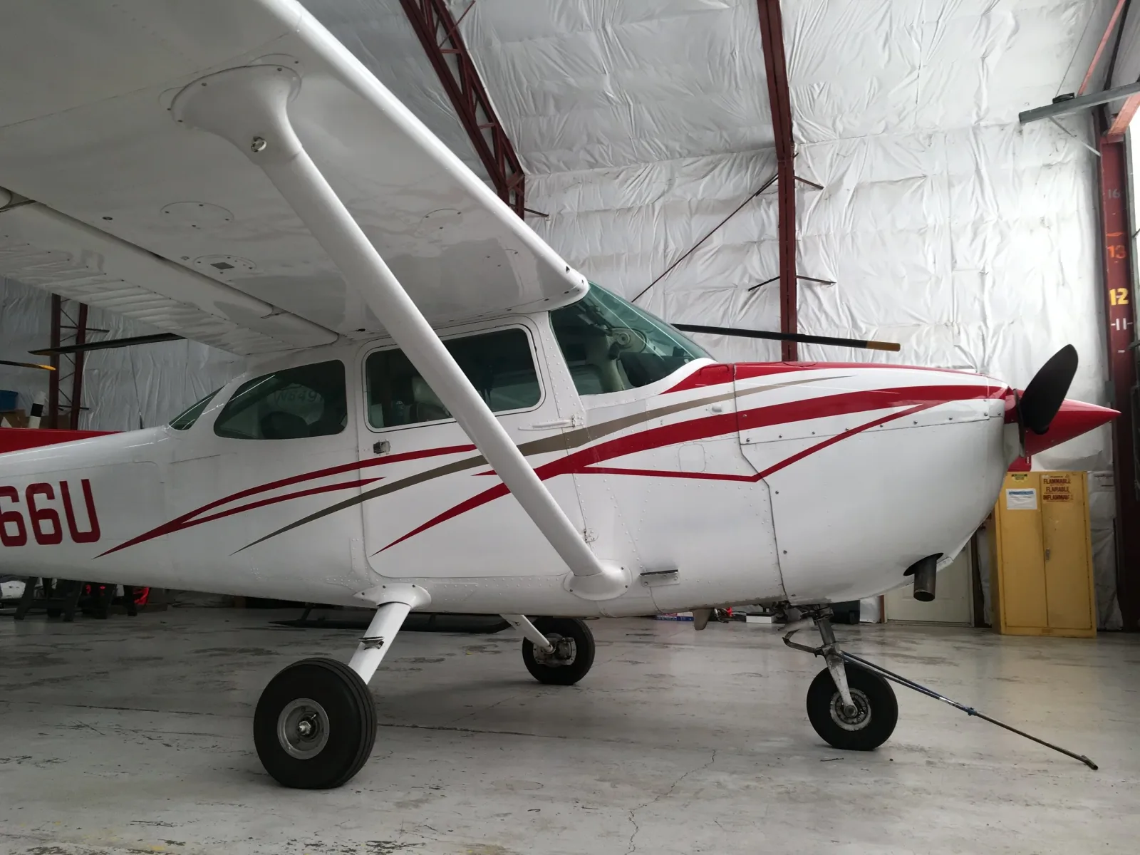 View from the Cessna 172 cockpit during fixed-wing training